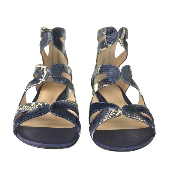 Alexandre Birman Felicie Python Caged Flat Sandals - Picture 7 of 15